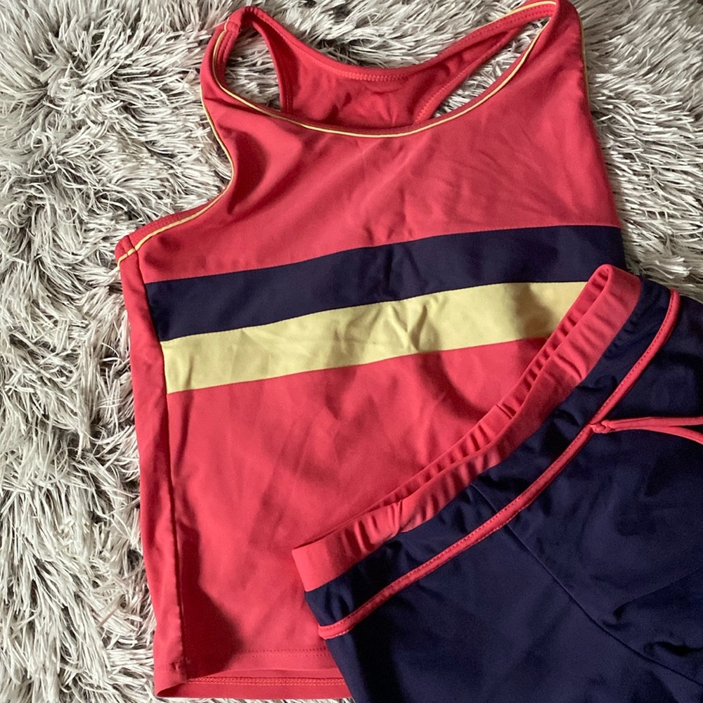 Cute Kids Red and Blue Swimsuit